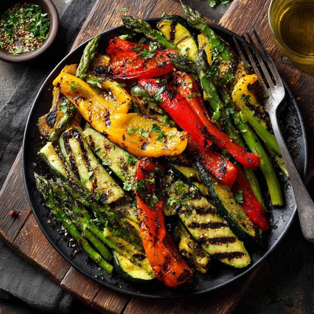 Healthy Lemon Herb Grilled Veggies