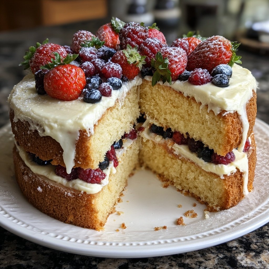 Dessert Vanilla Sponge Cake