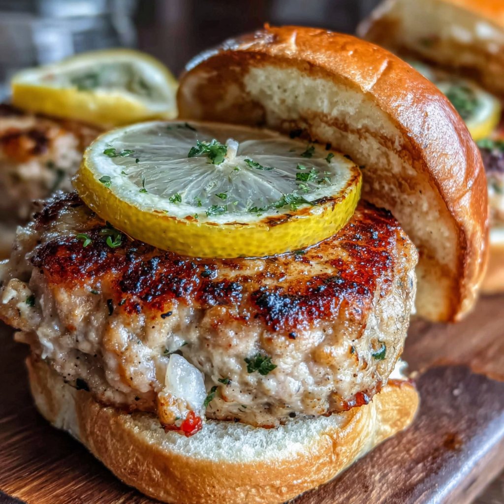 Lemon Pepper Turkey Burgers