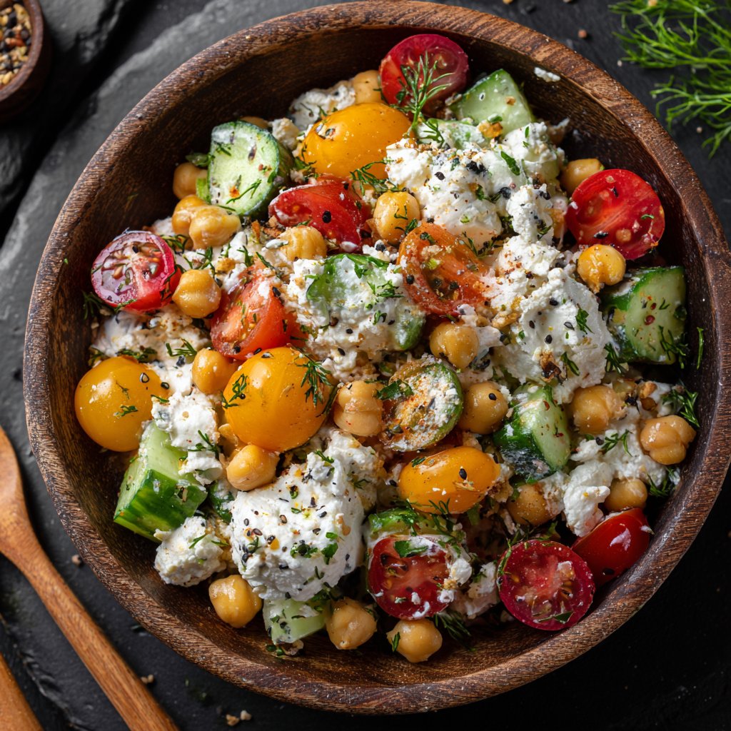 Cottage Cheese and Chickpea Salad