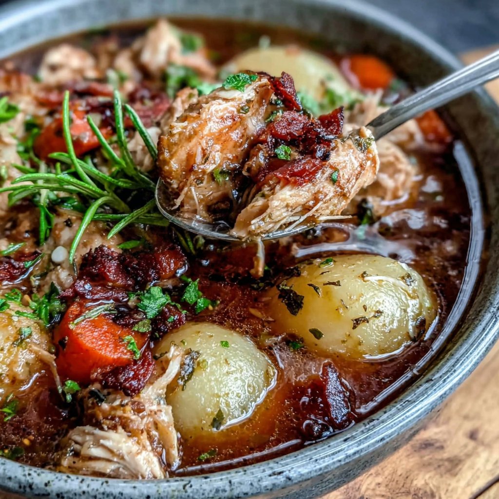 Slow-Cooked Turkey and Potato Stew