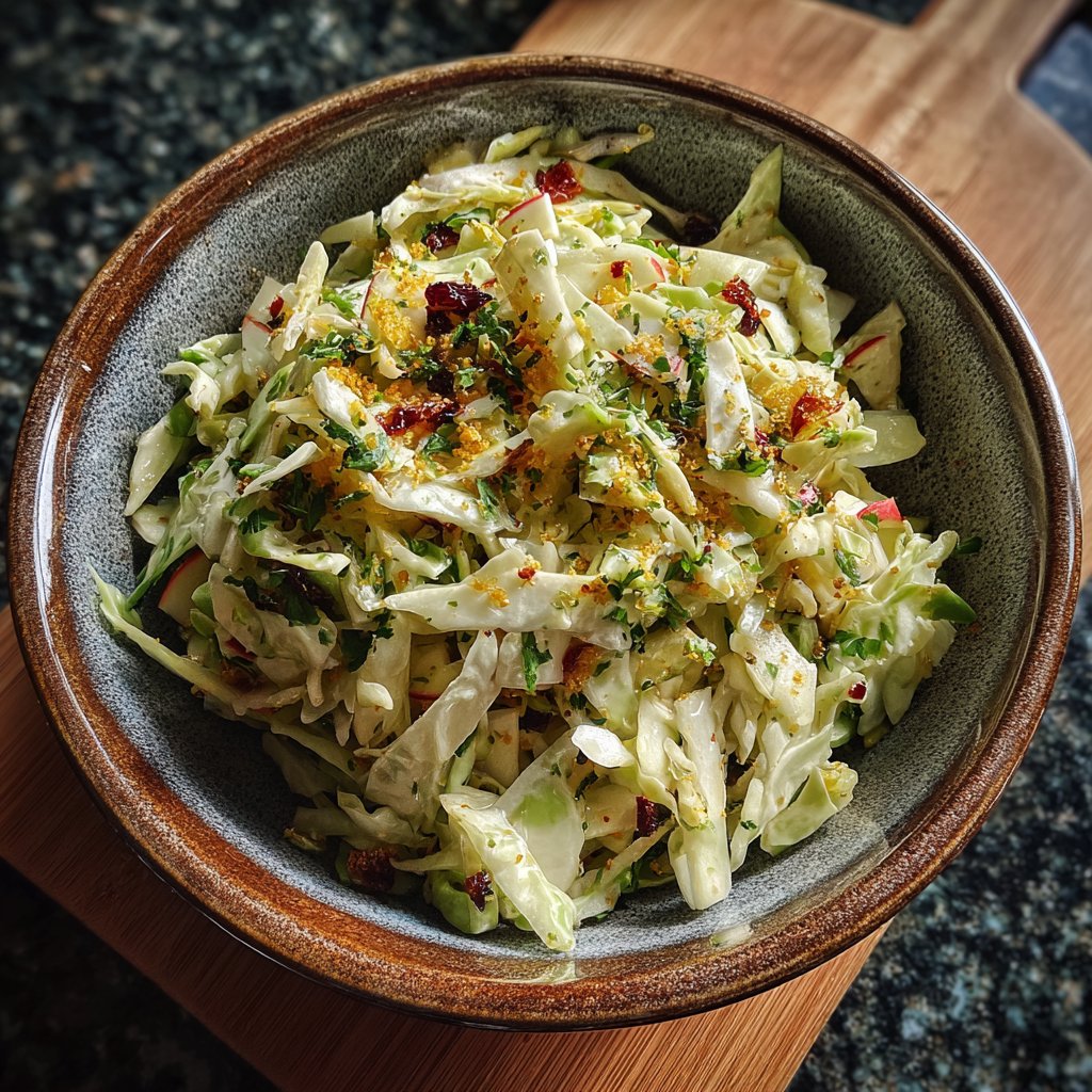 Zesty Cabbage and Apple Slaw